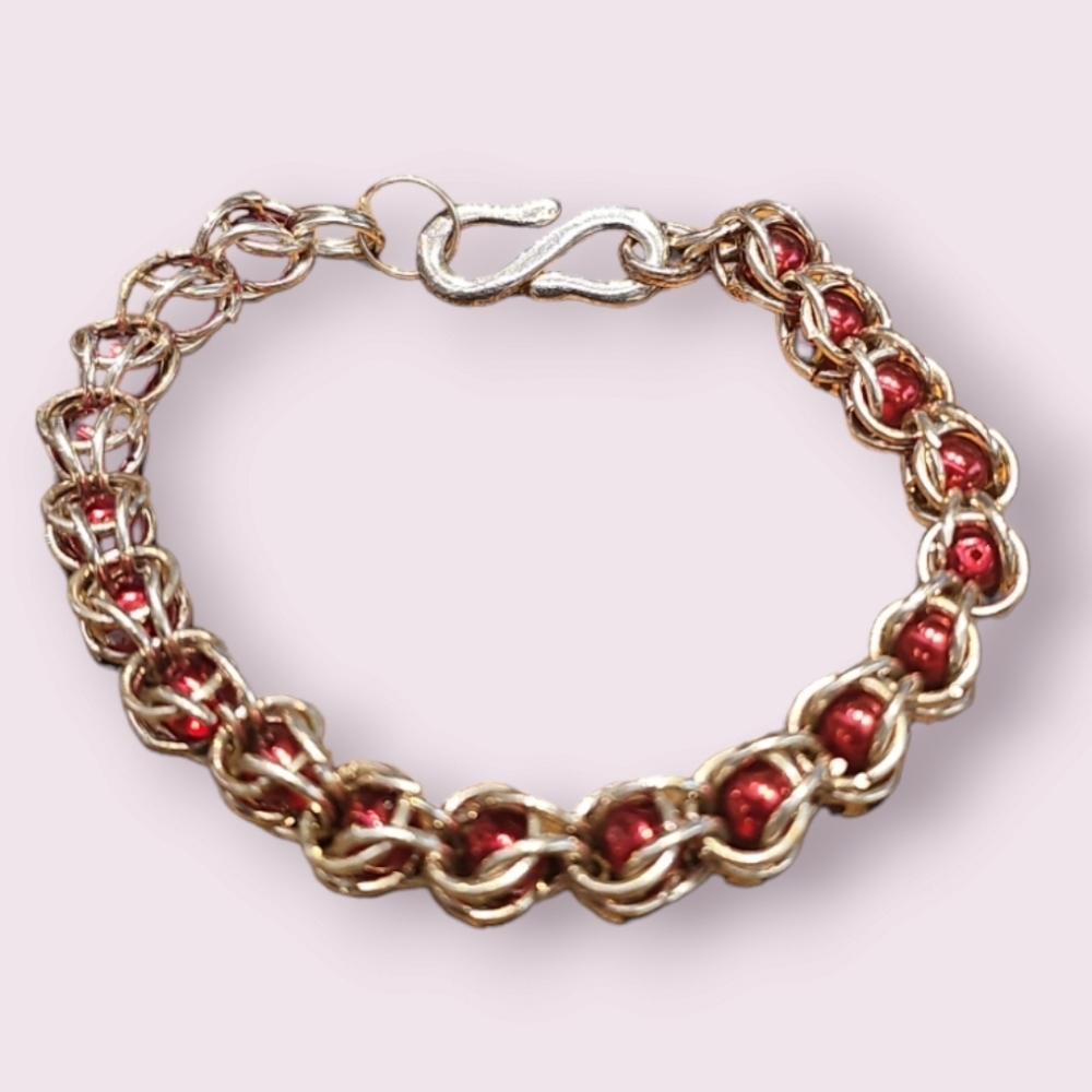 Swarovski Crystal Captured Chainmaille Bracelet - Picture 5 of 6